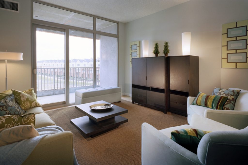 living room interior of apartment in wilmington de